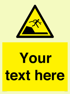 Custom Warning sudden drop in swimming or leisure pools